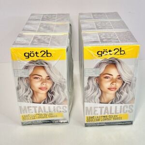 Schwarzkopf Got 2b Metallics-Metallic Silver - Permanent Color - Lot of 6 Boxes